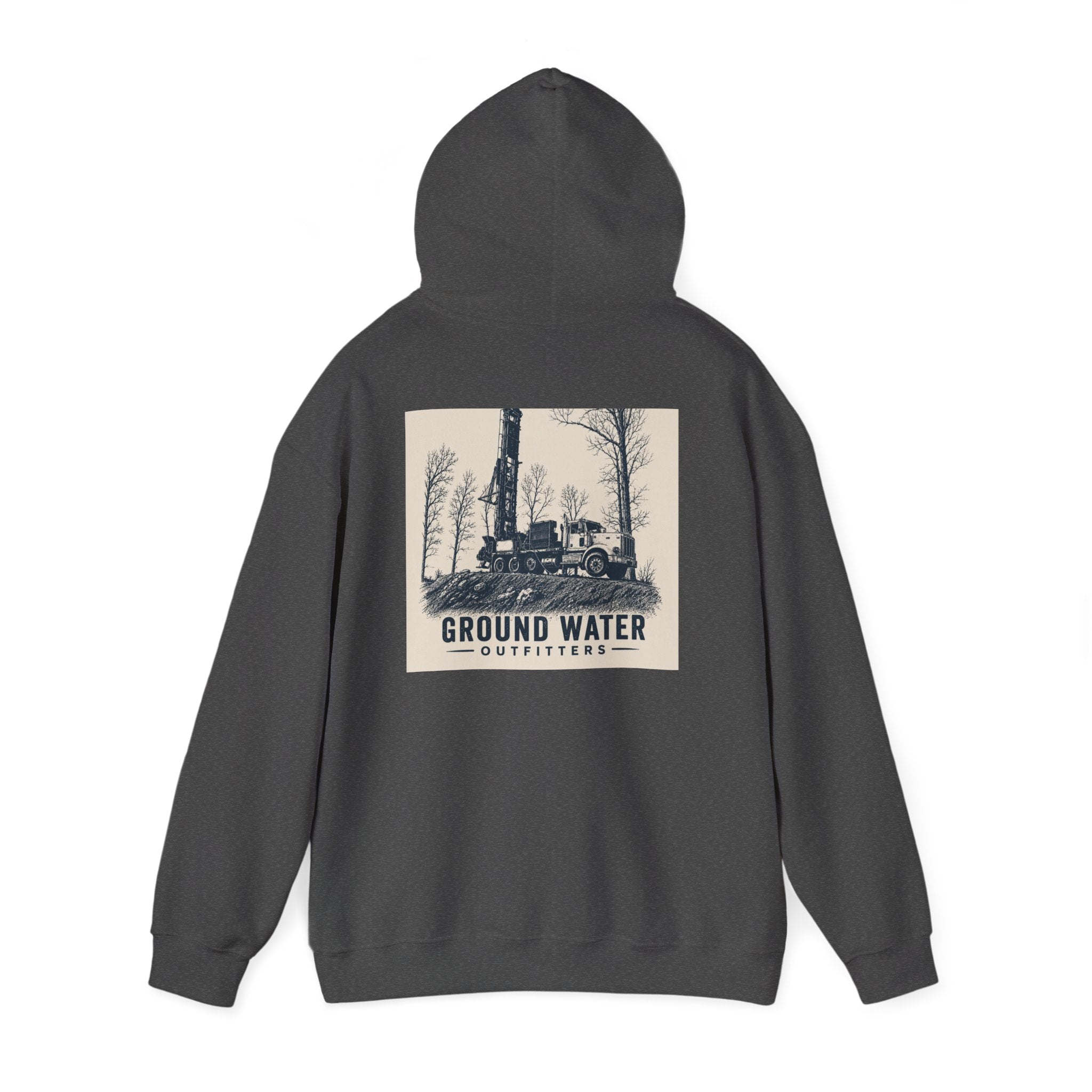 Ground Water Outfitters Hoodie — Vintage Truck Outdoors Pullover