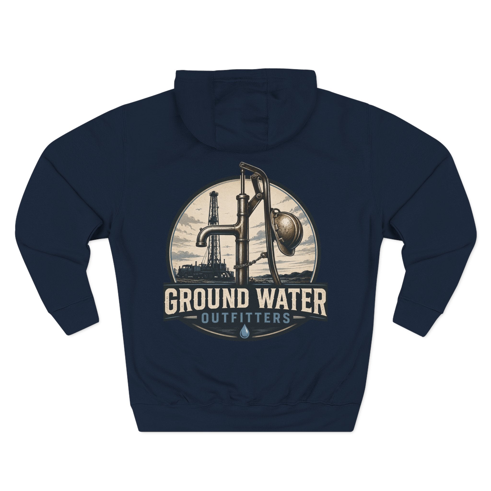 Three-Panel Fleece Hoodie