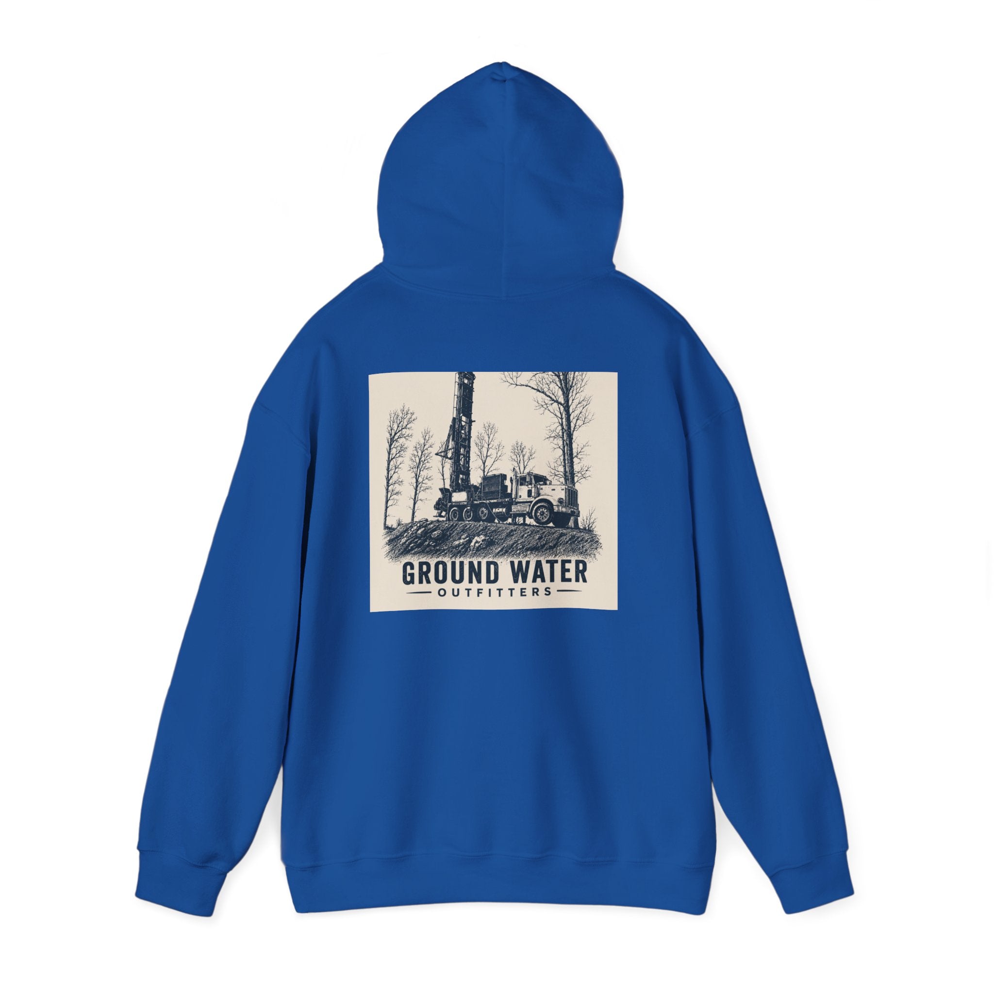 Ground Water Outfitters Hoodie — Vintage Truck Outdoors Pullover