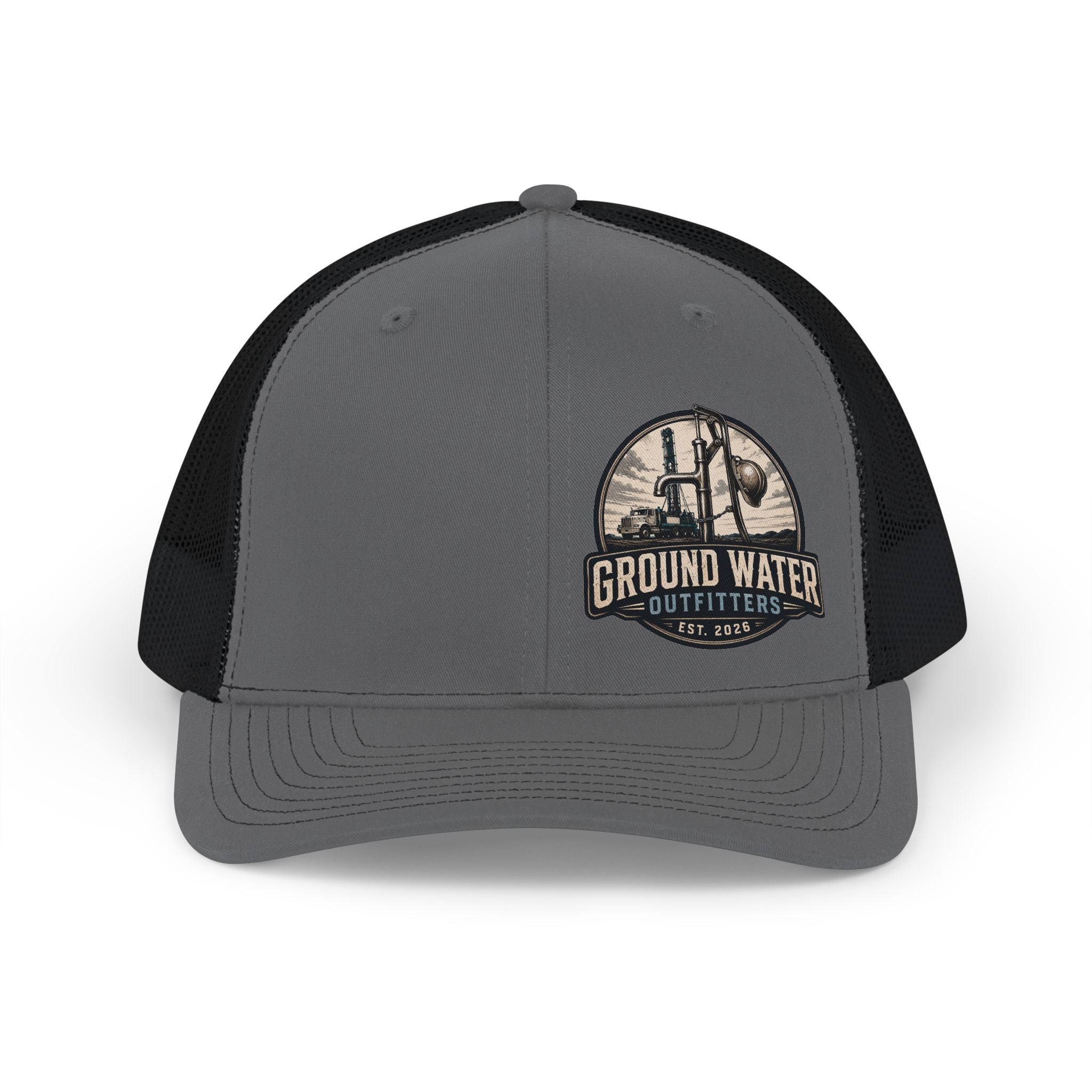 Ground Water Outfitters Snapback Trucker Cap – Vintage Fishing Logo Hat