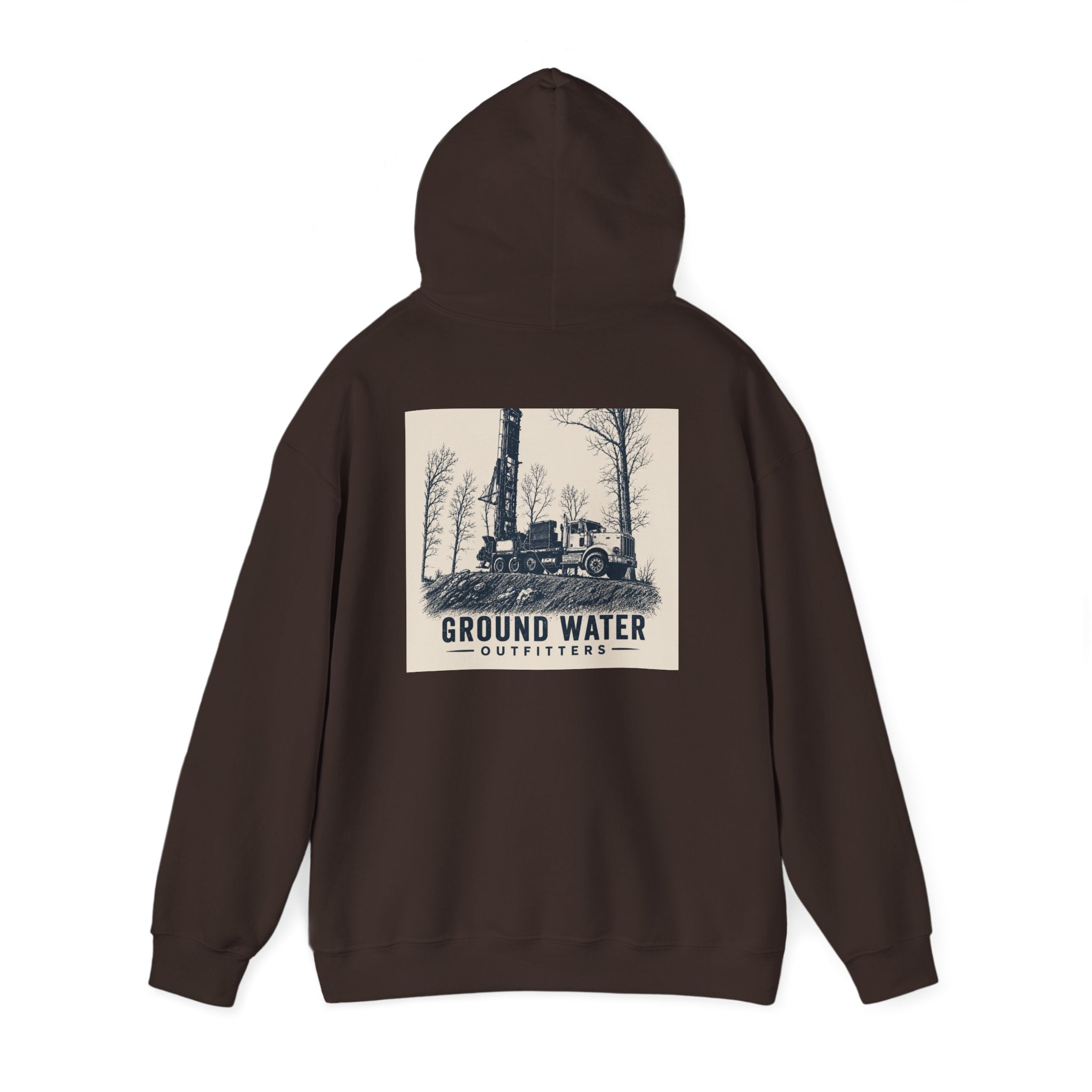 Ground Water Outfitters Hoodie — Vintage Truck Outdoors Pullover