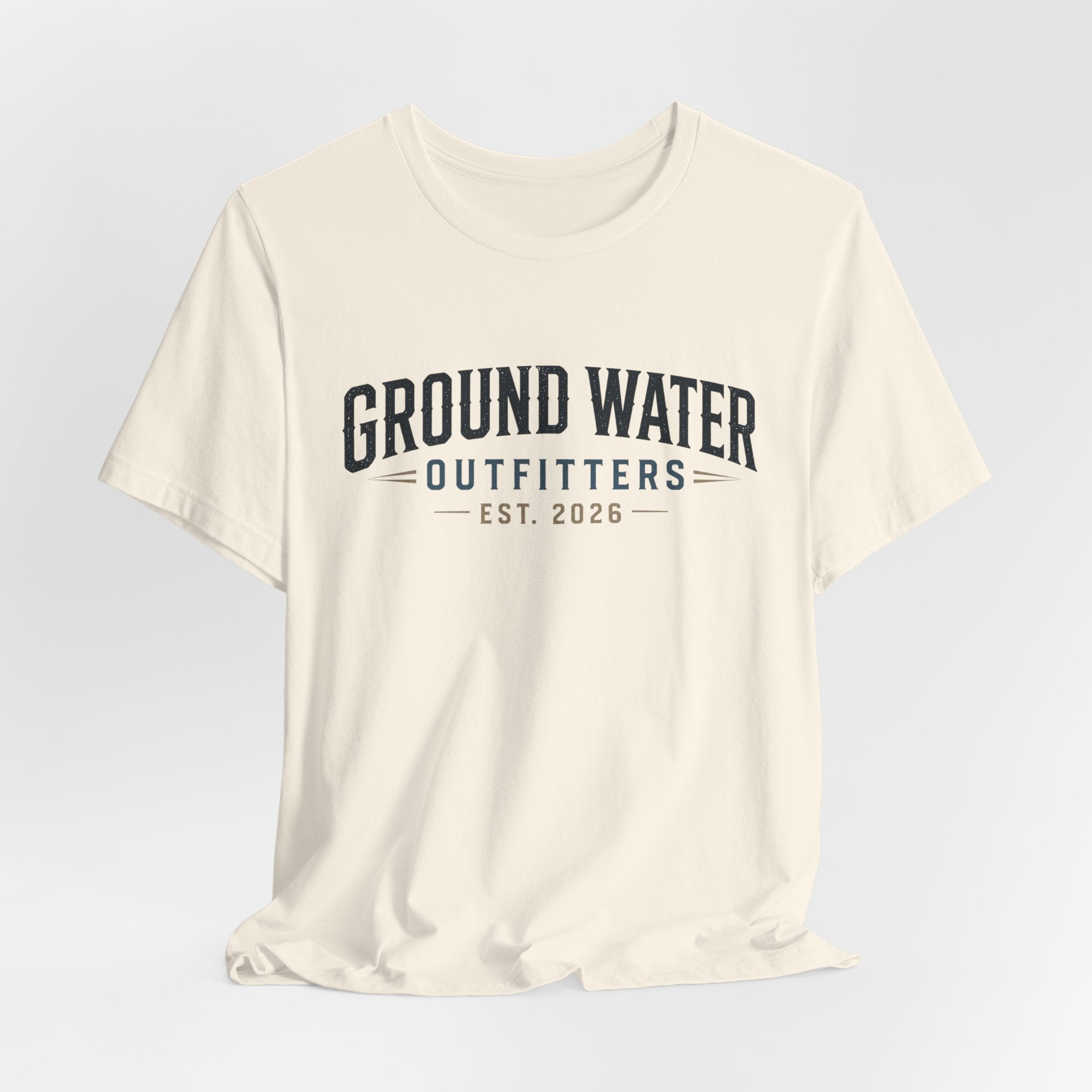 Ground Water Outfitters Tee – 'Ground Water' Arch Logo T‑Shirt