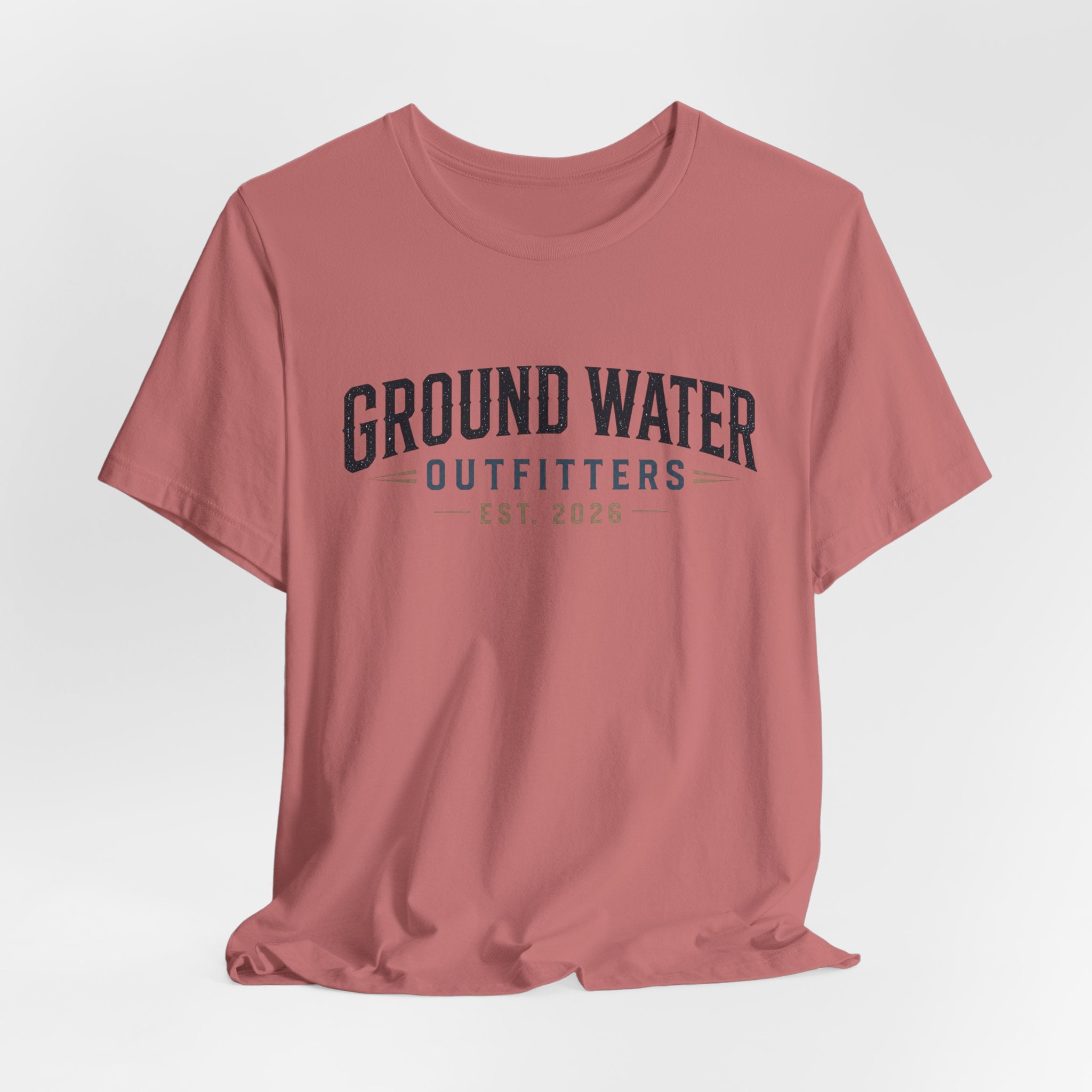 Ground Water Outfitters Tee – 'Ground Water' Arch Logo T‑Shirt