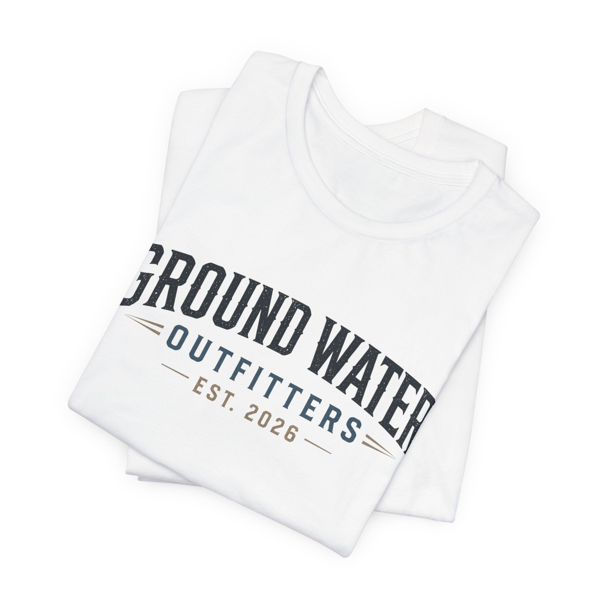 Ground Water Outfitters Tee – 'Ground Water' Arch Logo T‑Shirt