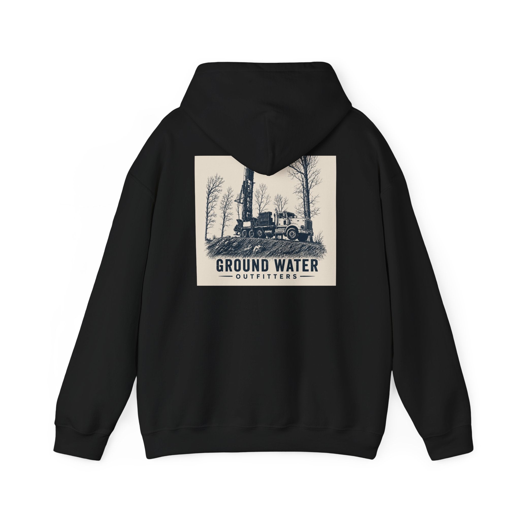 Ground Water Outfitters Hoodie — Vintage Truck Outdoors Pullover