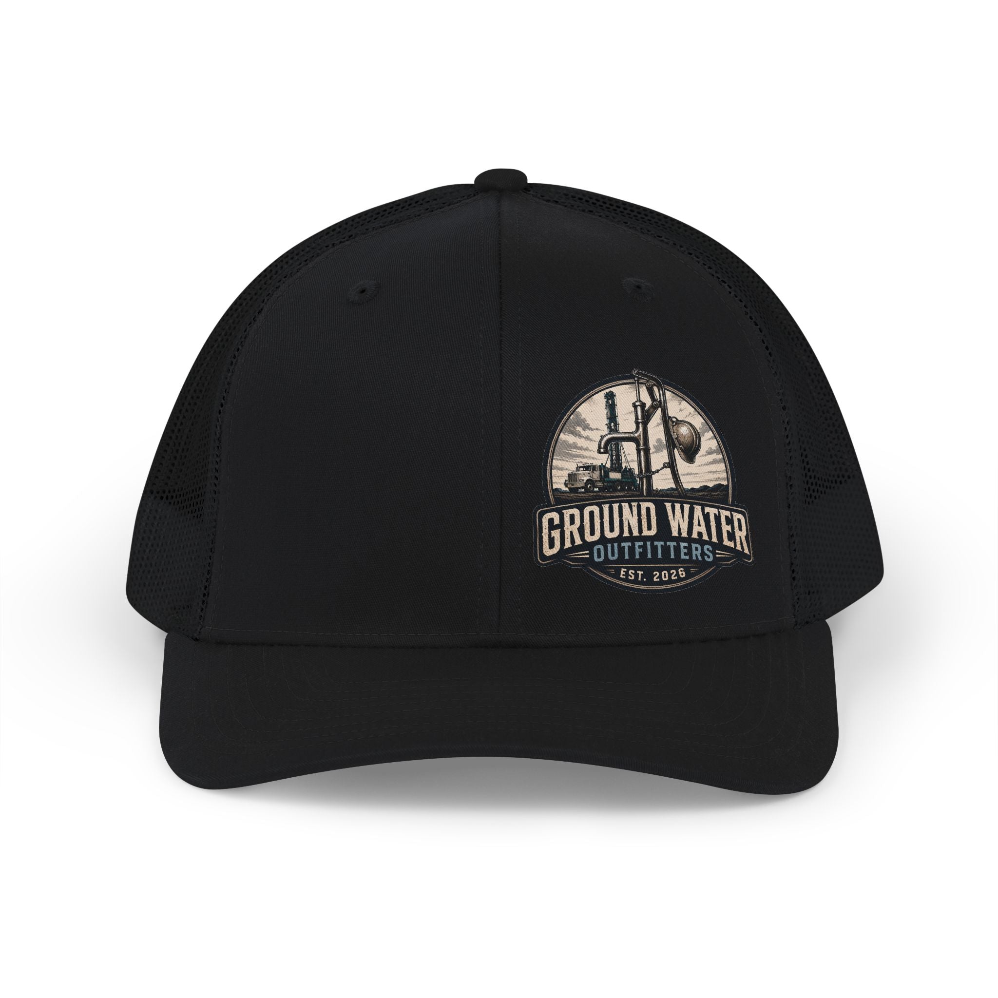 Ground Water Outfitters Snapback Trucker Cap – Vintage Fishing Logo Hat