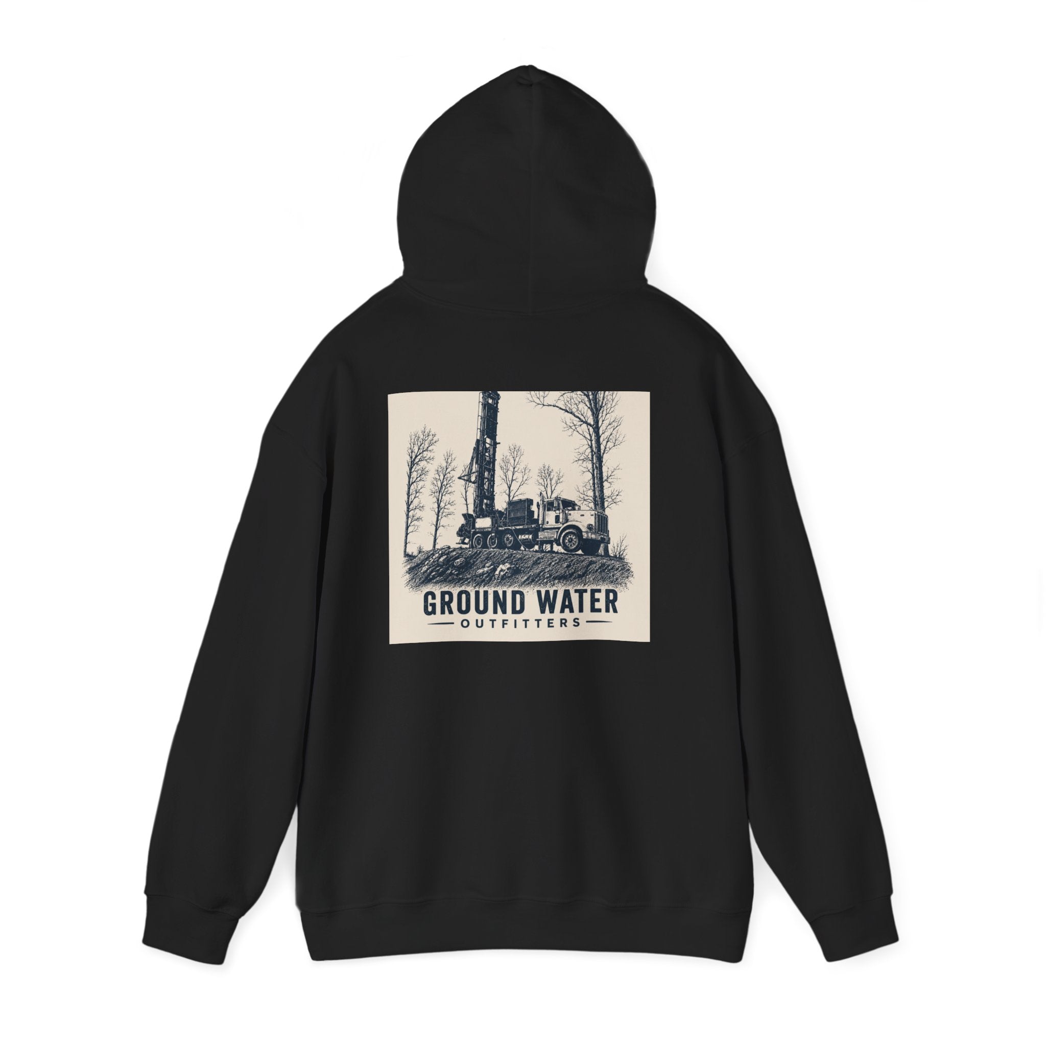 Ground Water Outfitters Hoodie — Vintage Truck Outdoors Pullover