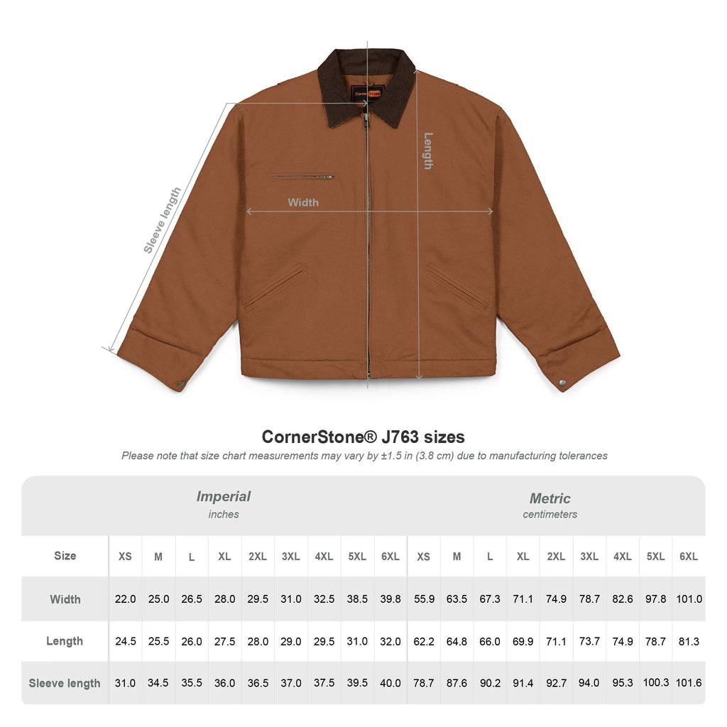 Work Jacket — Small Floral Skull Chest Patch