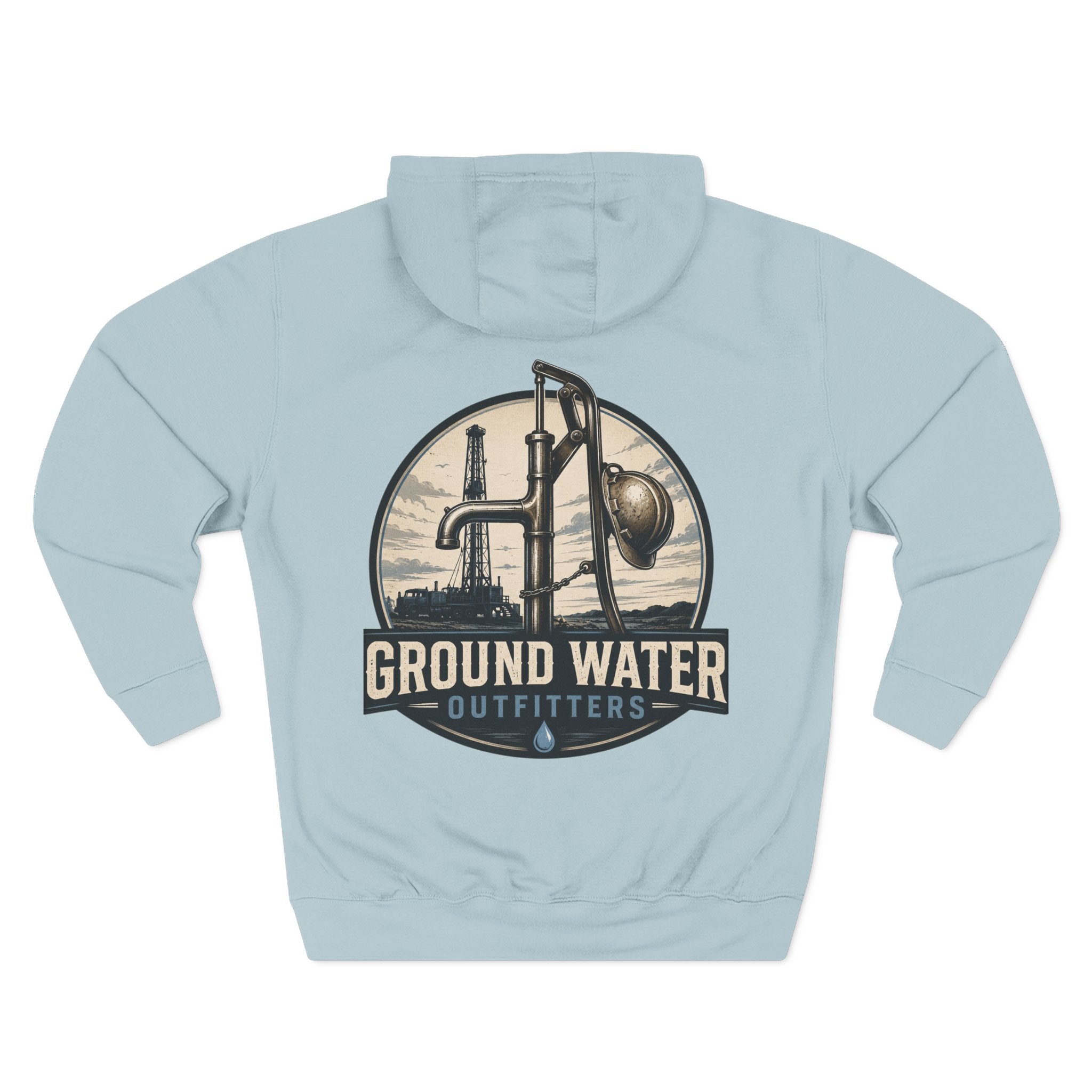 Three-Panel Fleece Hoodie