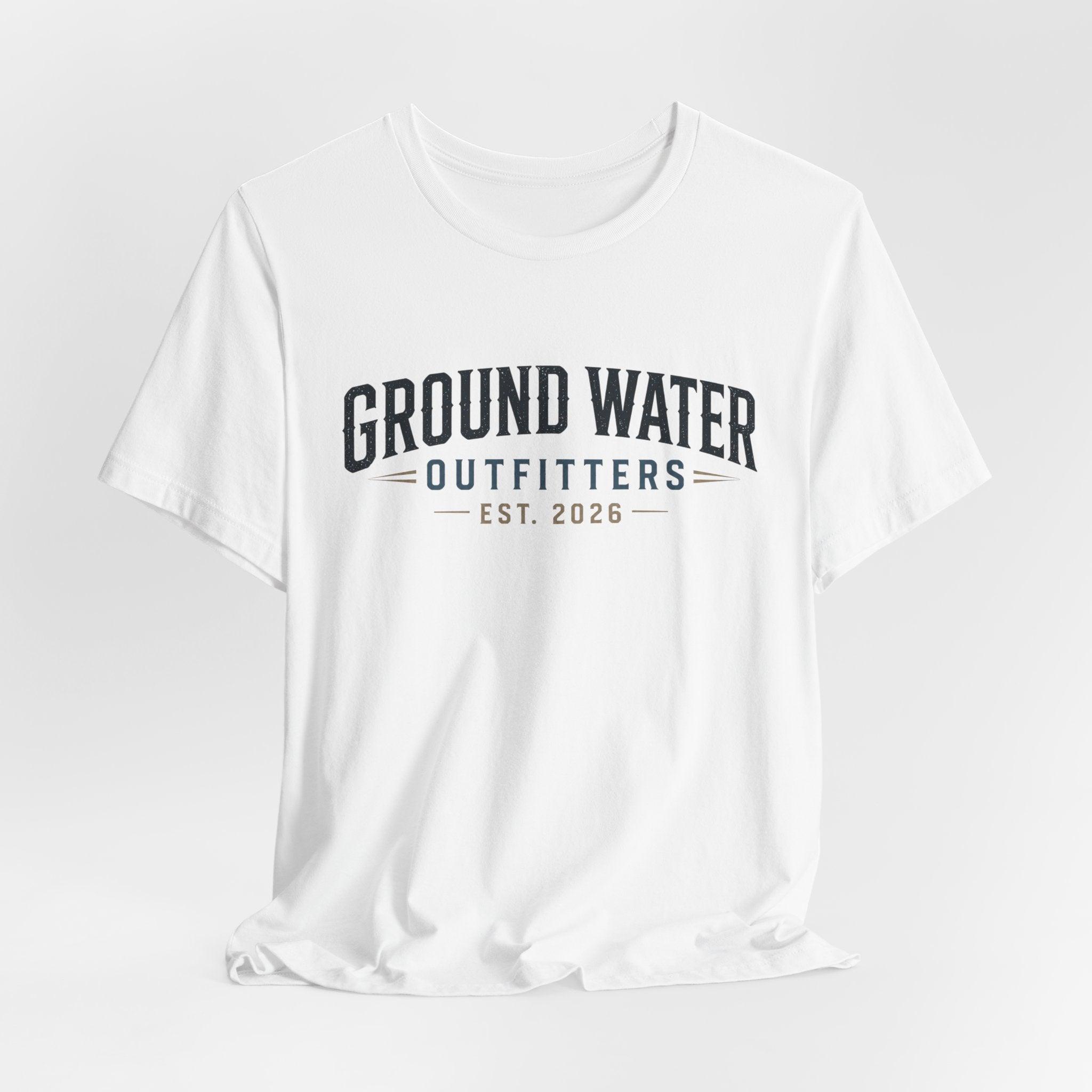 Ground Water Outfitters Tee – 'Ground Water' Arch Logo T‑Shirt