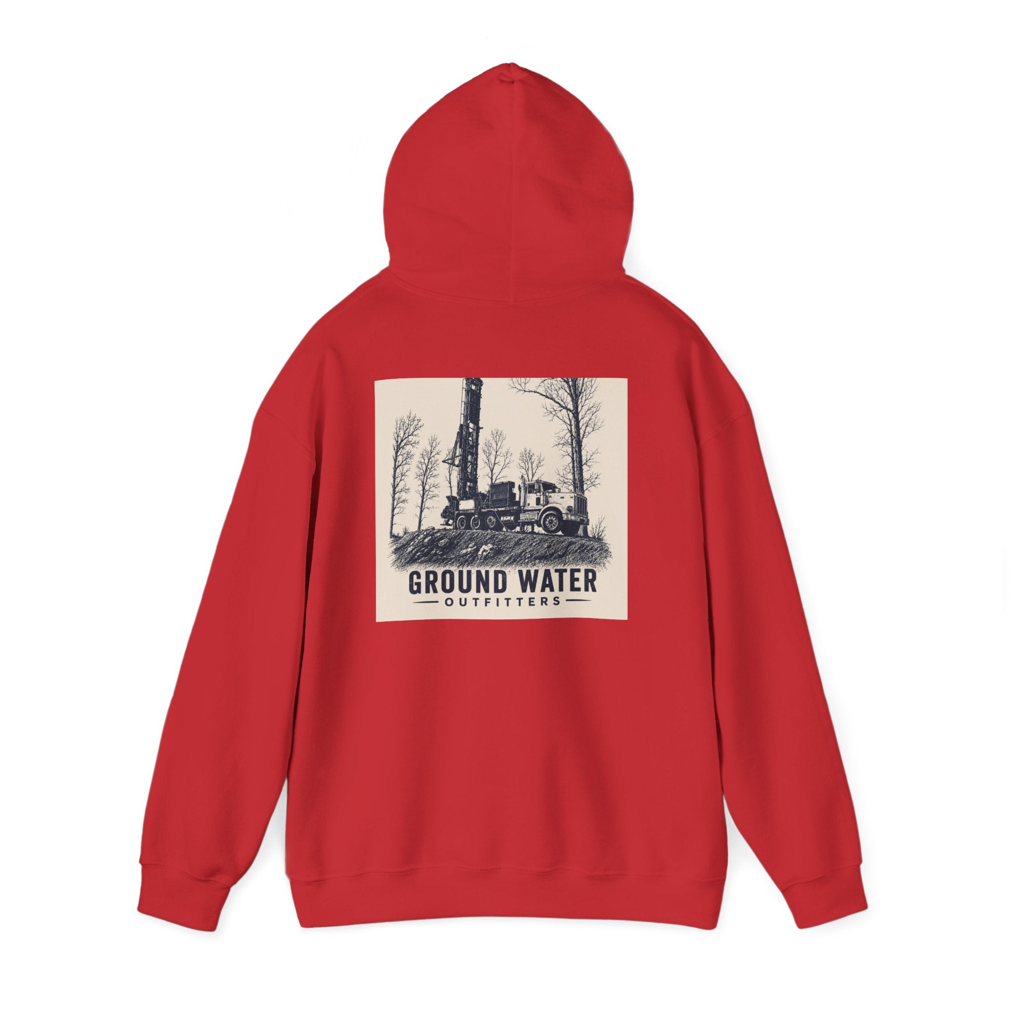 Ground Water Outfitters Hoodie — Vintage Truck Outdoors Pullover