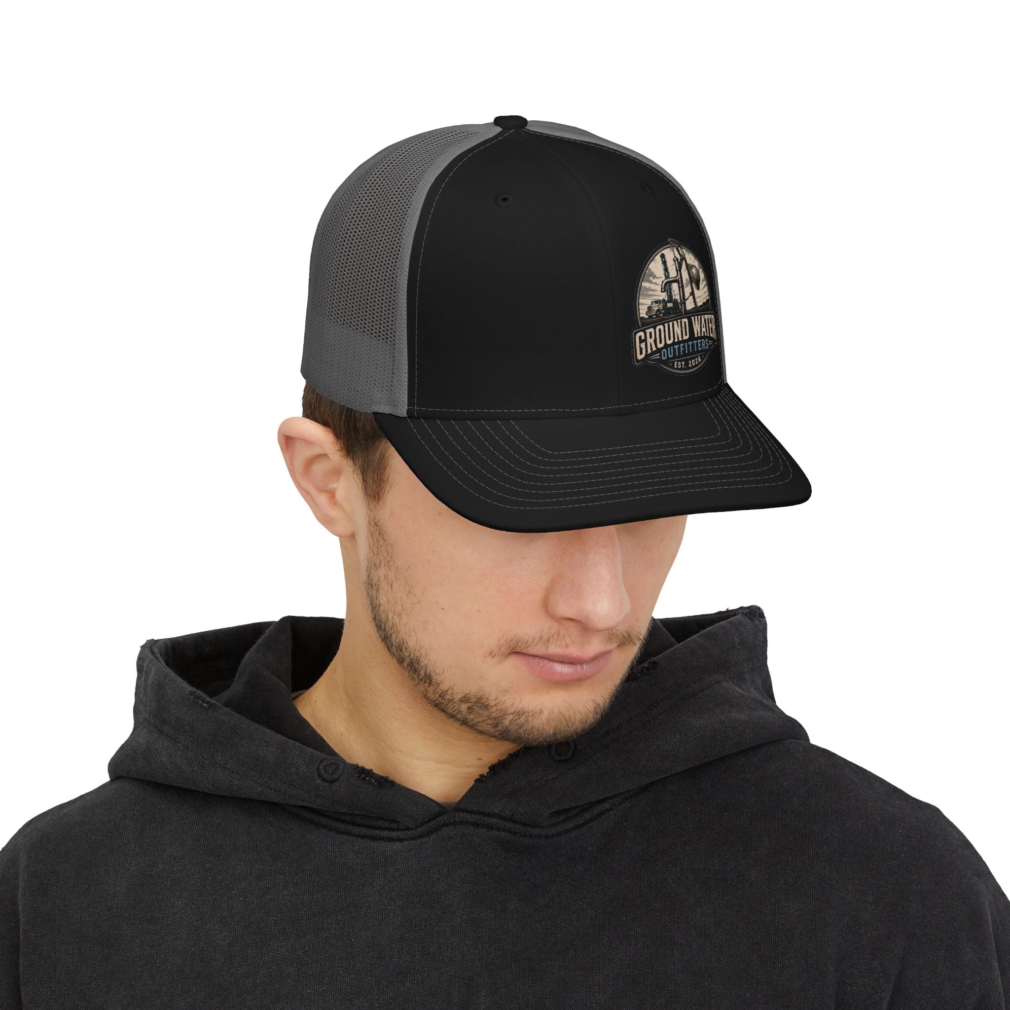 Ground Water Outfitters Snapback Trucker Cap – Vintage Fishing Logo Hat