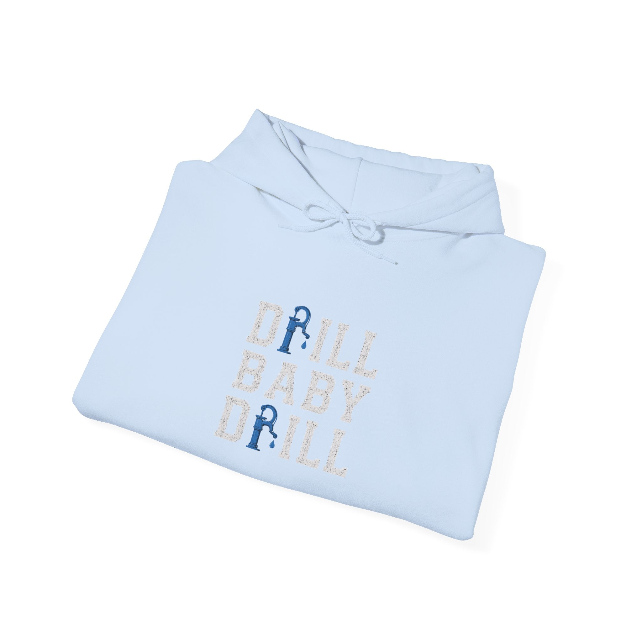 Fishing Hoodie — 'Groundwater Outfitters' Logo & 'Drill Baby Drill' Graphic Pullover