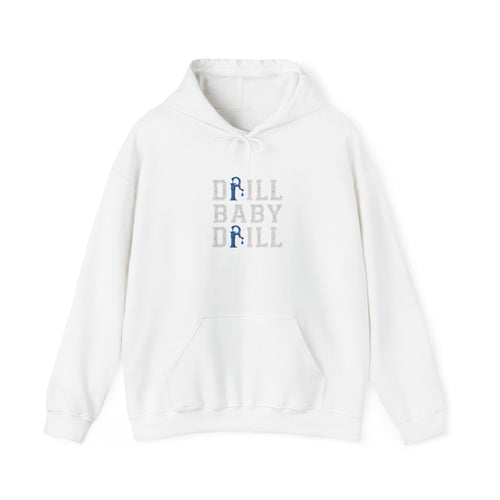Fishing Hoodie — 'Groundwater Outfitters' Logo & 'Drill Baby Drill' Graphic Pullover