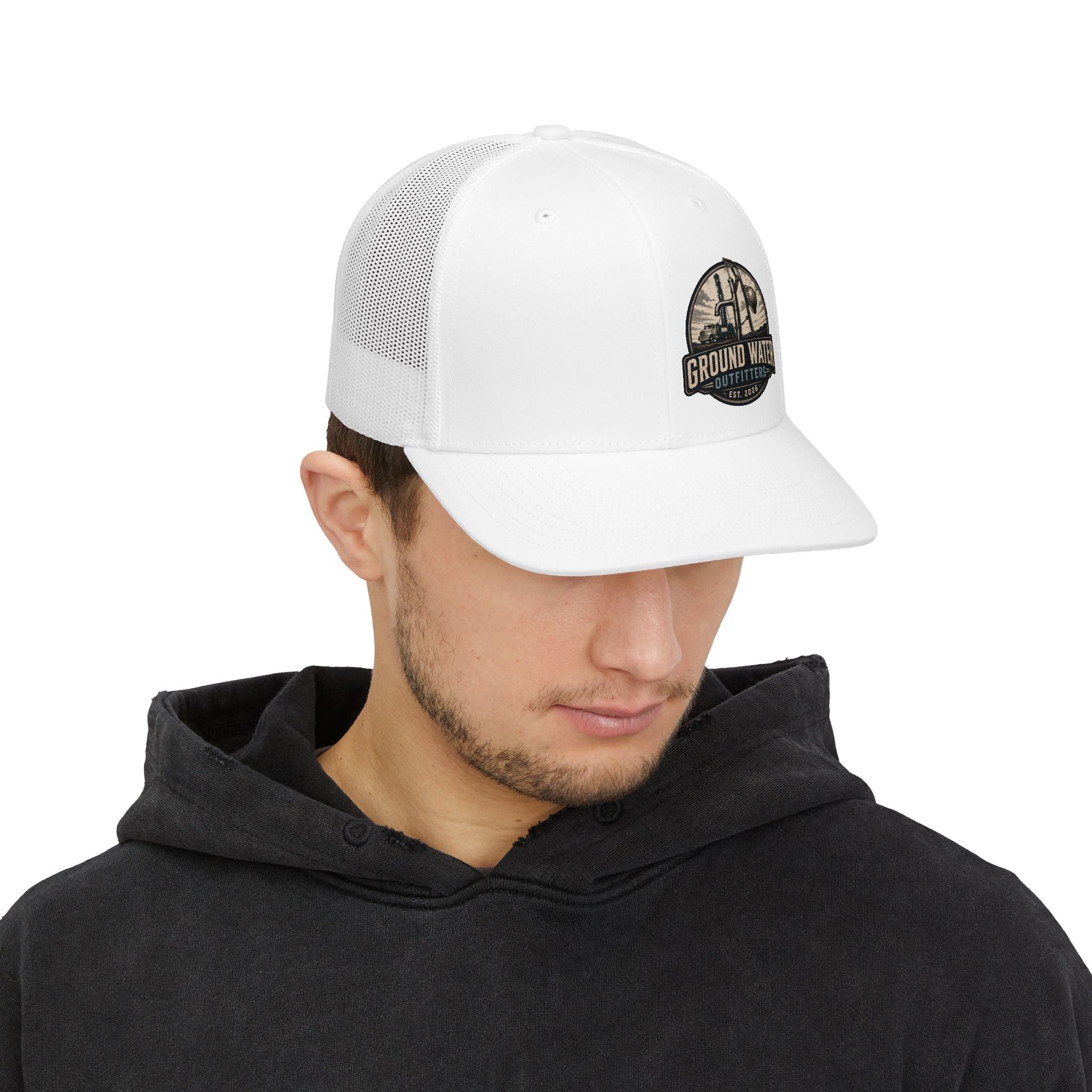 Ground Water Outfitters Snapback Trucker Cap – Vintage Fishing Logo Hat