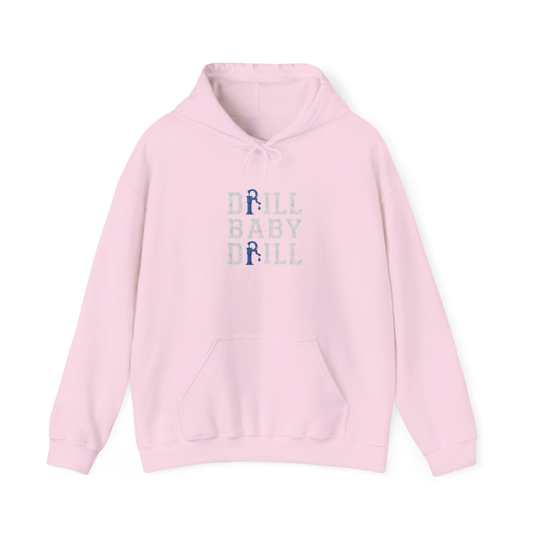 Fishing Hoodie — 'Groundwater Outfitters' Logo & 'Drill Baby Drill' Graphic Pullover
