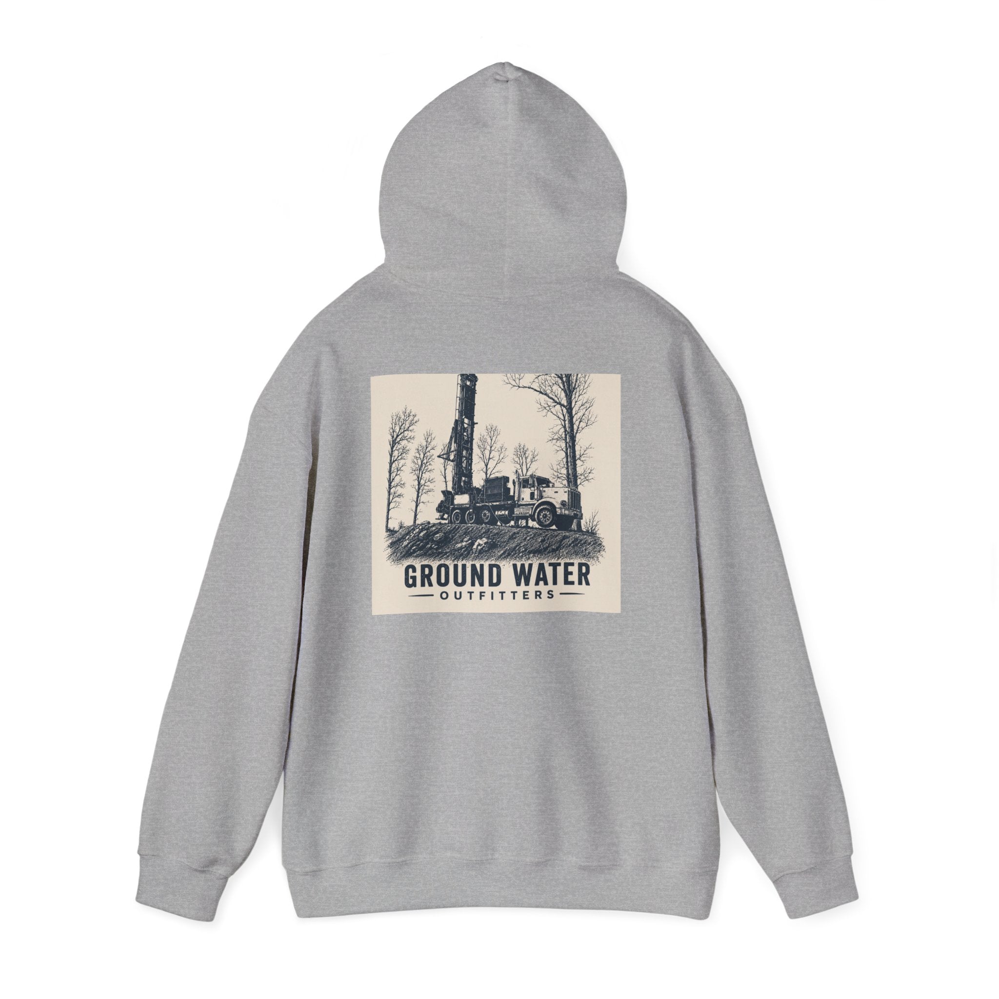Ground Water Outfitters Hoodie — Vintage Truck Outdoors Pullover
