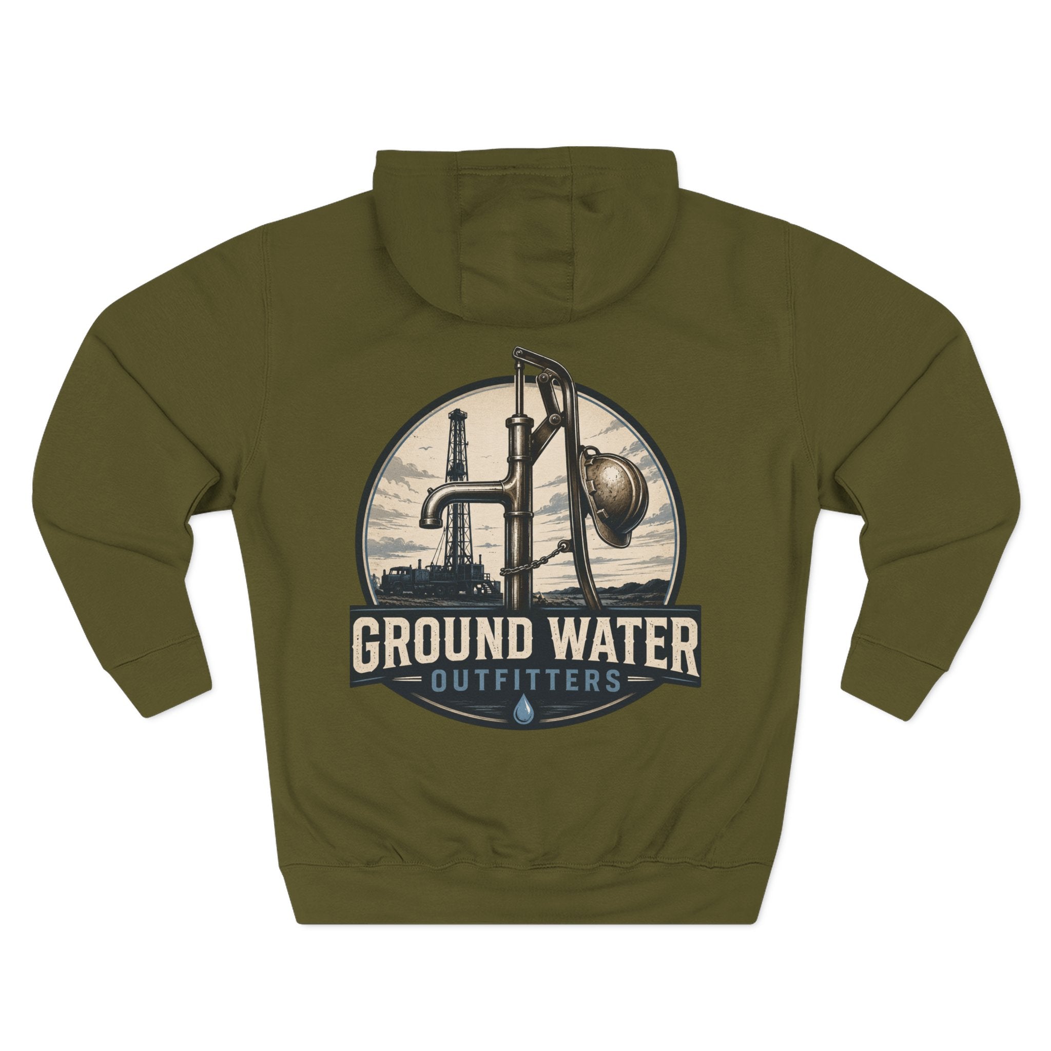 Three-Panel Fleece Hoodie